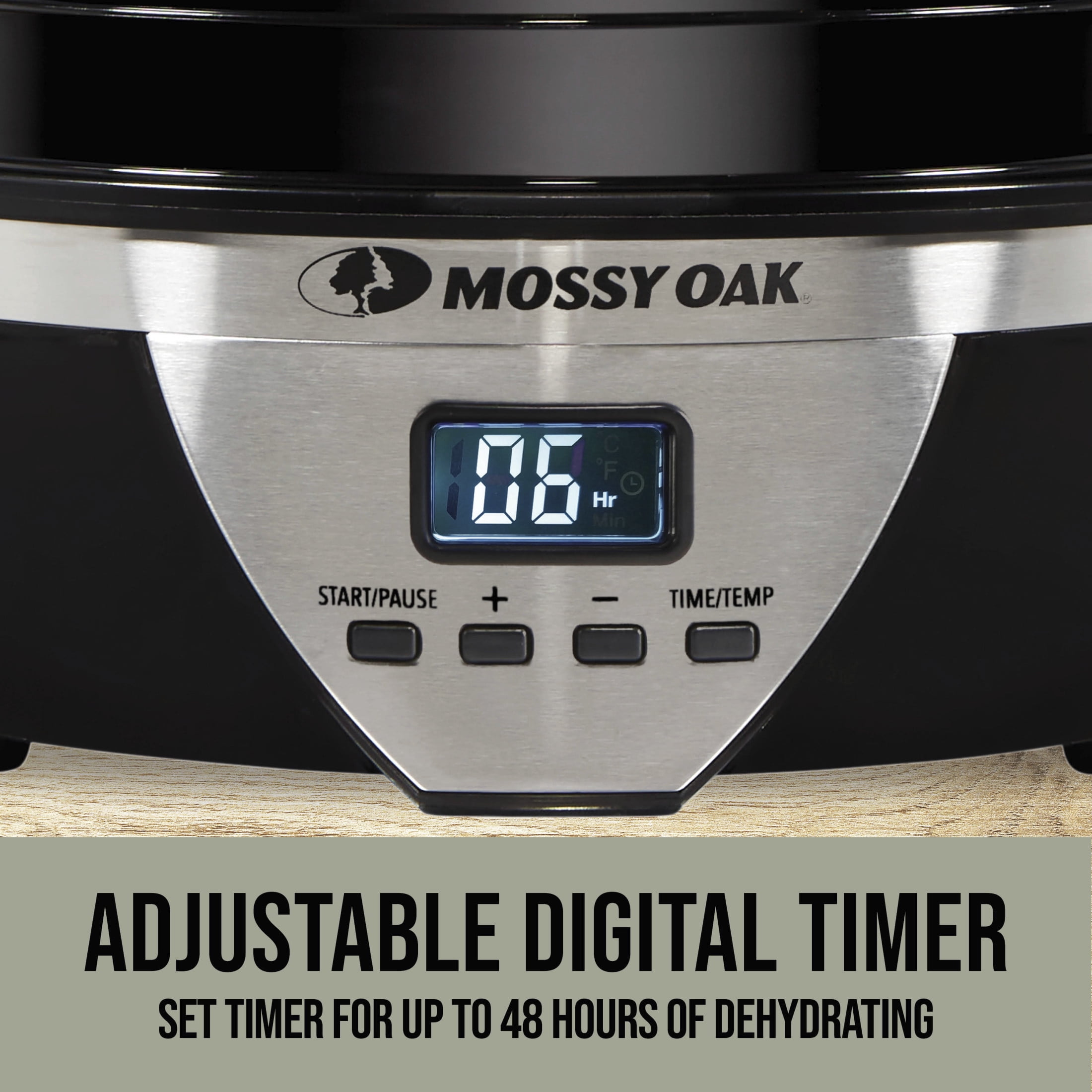 Mossy Oak 4 Tray Electric Food Dehydrator with Digital Timer, Adjustable Thermostat, 500 Watts