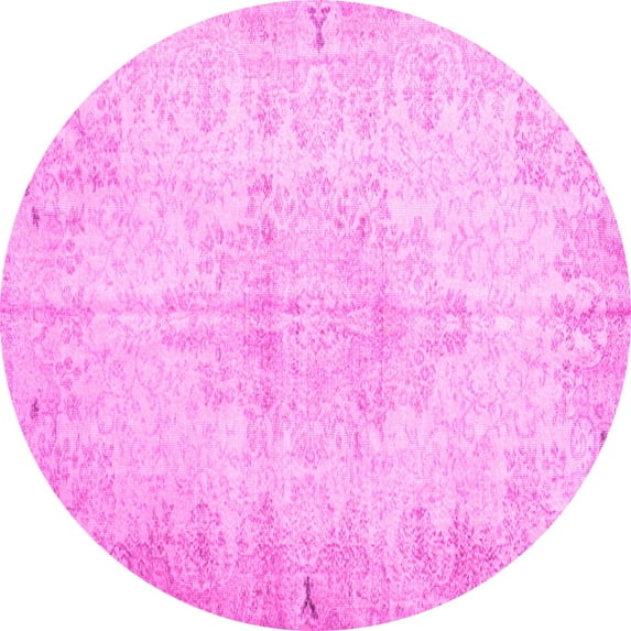 Ahgly Company Indoor Round Persian Pink Traditional Area Rugs, 8' Round