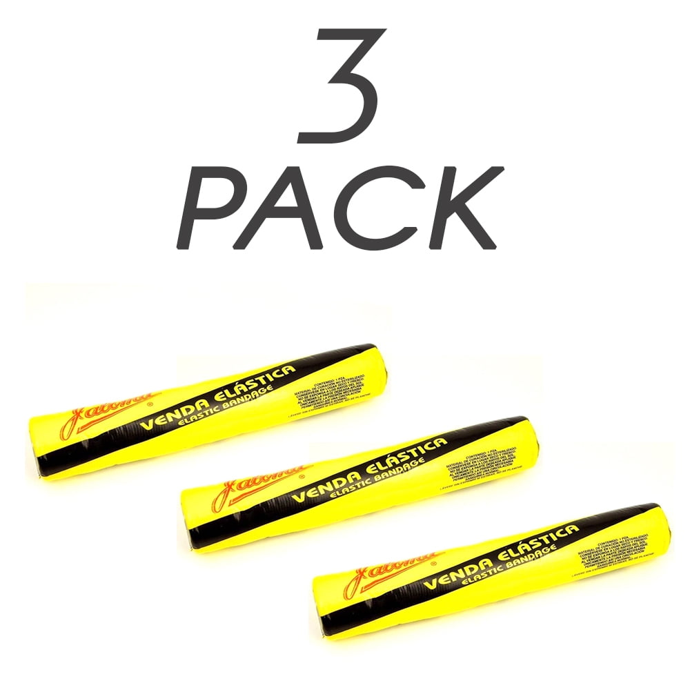 Jaloma Elastic Bandage with Clips. Joint Support and Protection. Multidirectional, Adjustable, Cuttable for Custom Length 11.81'. Pack of 3
