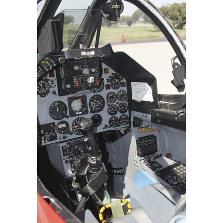 Portuguese Air - Cockpit view of a Portuguese Air Force Alpha Jet Beja Air Base Portugual Poster Print