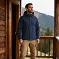 thumbnail image 4 of Youthup Men's 2-in-1 Water-Resistant Hooded Jacket Set - Breathable Fleece Lined Raincoat with Detachable Inner Layer for All-Season Outdoor, 4 of 11