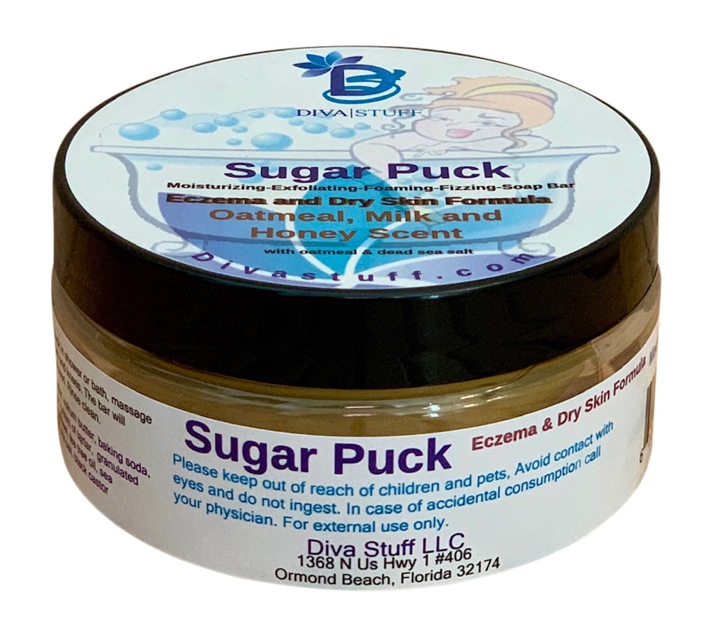 Sugar Puck, Eczema and Dry Skin Formula, Unique Sugar Scrub Soap Bar