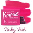 thumbnail image 2 of Kaweco Fountain Pen Ink Cartridge Short Red, Pack of 6 (10000008), 2 of 4