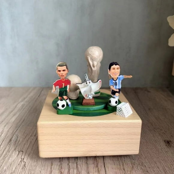 Wooden Music Box, Retro Trojan Music Box, Ornaments Educational Toys, Birthday Gift Home Decoration-Jinjin