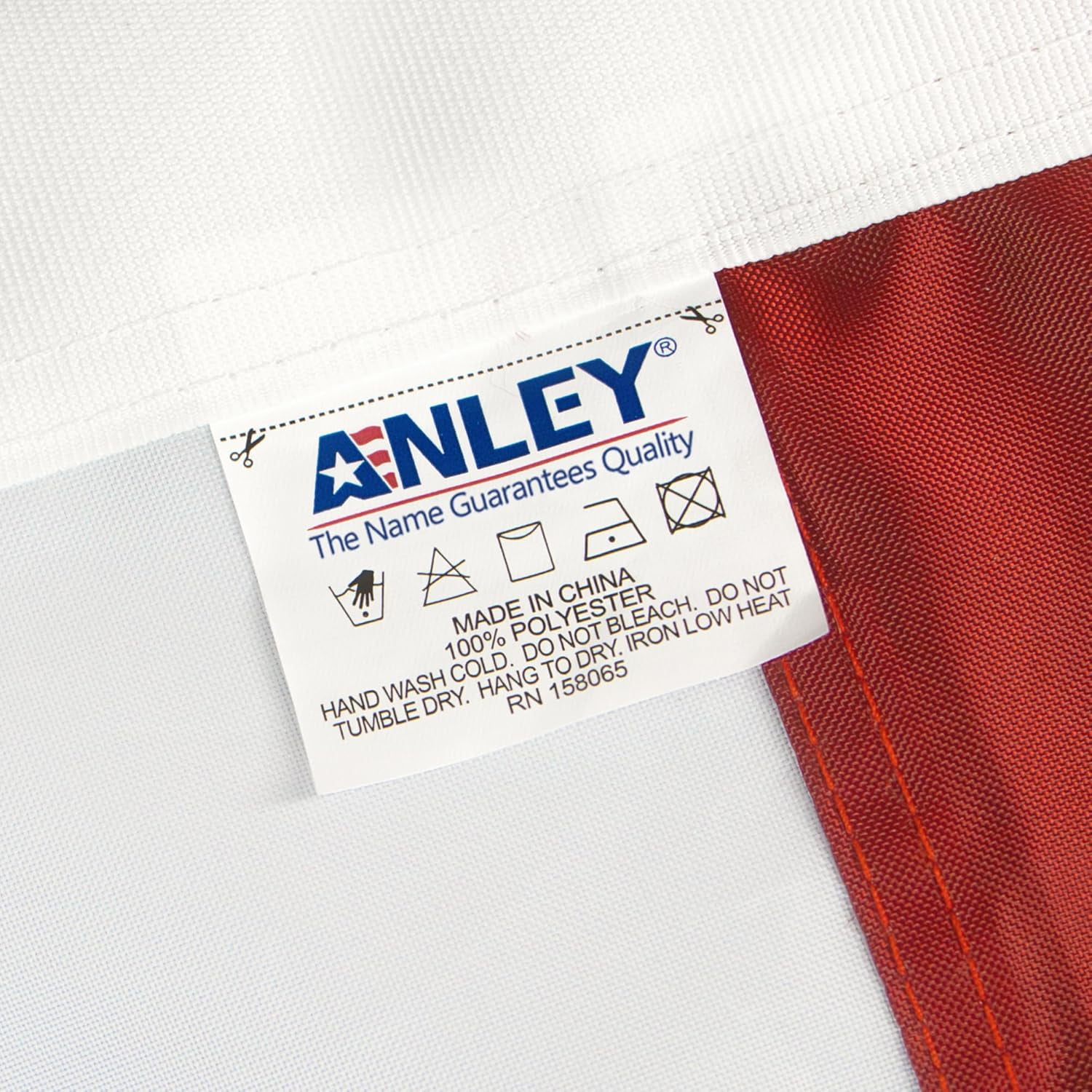 Anley 6x10 Ft American US Flag 210D Polyester - Embroidered USA Banner Flags with Brass Grommets