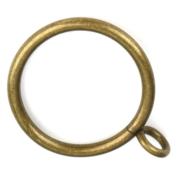 Anillos de cortina Hanitronic de latón envejecido, 30 unidades para barra de 3 cm