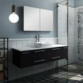 thumbnail image 2 of Fresca Fvn6160-Vsl Lucera 60" Wall Mounted Single Basin Vanity Set - Brown, 2 of 7