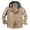 Khaki, variant on IROINNID Men's Hoodie Shacket Long Sleeve Plaid Leisure Jacket Multifunctional Jacket Outdoor Jacket Outwear