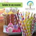 thumbnail image 5 of Naturalik 300-Pack Biodegradable Paper Straws 10 Assorted Colors - Premium Eco-Friendly Paper Straws Bulk- Drinking Straws for Juices, Smoothies, Restaurants and Party Decorations, 7.7" (Multi-Color), 5 of 8