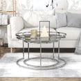 thumbnail image 7 of Bowery Hill Metal Glass Top 2-Piece Nesting Tables Set in Gray, 7 of 7