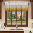 thumbnail image 6 of 2 Pack Valances for Window, Burnt Orange Beige Ombre Short Curtains for Kitchen Bedroom Living Room, Modern Abstract Art Texture Rod Pocket Small Window Treatment Valance Drapes 42 x 18 Inch, 6 of 8