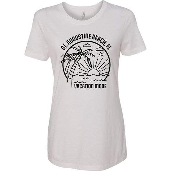 Inktastic Summer Vacation Mode St. Augustine Beach Florida Women's T-Shirt