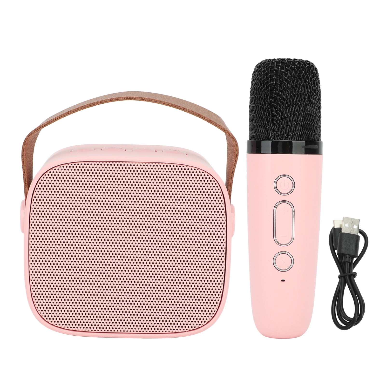 Microfono Color Rosa Micrófono inalámbrico y altavoz Bluetooth para niños y adultos, máquina ...
