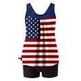 thumbnail image 5 of Fartey American Flag Tankini Swimsuits for Wome Tummy Control Two Piece Bathing Suit 2025 Swim Tops with Shorts Lightweight Breathable Beach Vacation Swimwear Red S-2XL, 5 of 6
