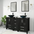 thumbnail image 4 of Eclife 60" Double Sink Bathroom Vanity, Modern and Contemporary, with Manufactured Wood Top, 4 of 9