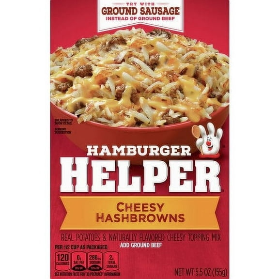Hamburger Helper Potatoes & Topping Mix, Cheesy Hashbrowns, 5.5 oz, Quantity of 2