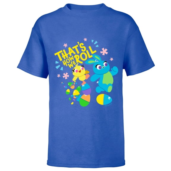 Disney and Pixar’s Toy Story 4 Ducky and Bunny Easter - Short Sleeve T-Shirt for Kids - Customized-Royal