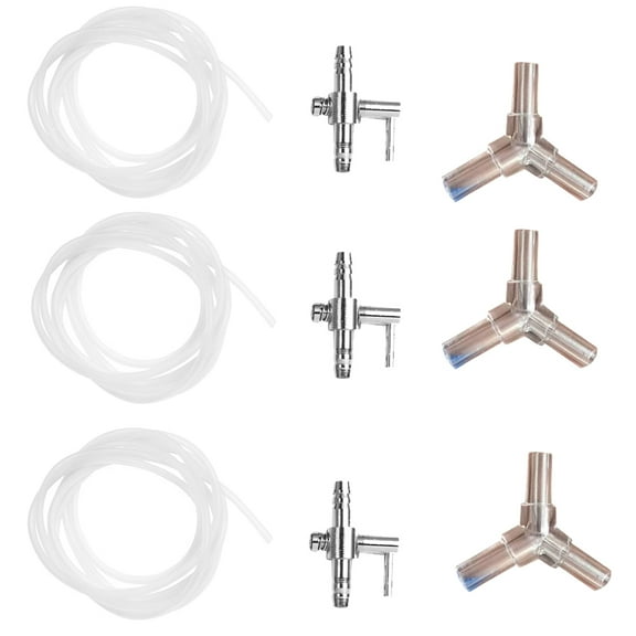 Gymnture Airline Air Tubing Fish Check Valve Suction Cups Tank Aquarium Splitter Aquarium Standard Control