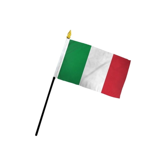 Italy 4x6in Stick Flag