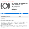 thumbnail image 2 of Rear Brake Shoe Set - Compatible with 2007 - 2009 Chrysler Aspen 2008, 2 of 2