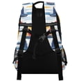thumbnail image 3 of FORMRS Kids School Backpack Elementary Student Unisex Travel Bookbag with Reflective Stripes, Orange Hand Drawn Sailboats, 3 of 7