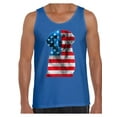 thumbnail image 1 of Awkward Styles Men's USA Flag Golden Retriever Graphic Tank Tops Independence Day Gift, 1 of 4
