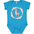thumbnail image 3 of Inktastic Llama Rose Flower Wreath Girls Baby Bodysuit, 3 of 5