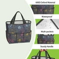 thumbnail image 4 of Bright Flowers Garden Tools Bag, Water-proof Oxford Garden Tote Home Organizer Gardening Tool Bag Kit Holder with 8 Pockets for Indoor and Outdoor Gardening(Tools Not Included), 4 of 6