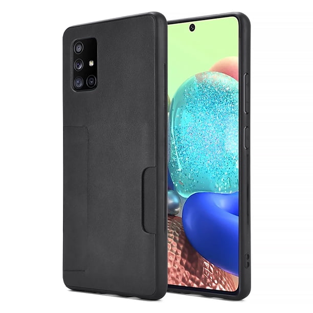 Leather Back Cover Protective Card Holder Case for Samsung Galaxy A51