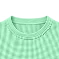 thumbnail image 5 of Bxsruta Mens Long Sleeve Crewneck Shirt Waffle Knit Front Pocket Casual Tee Vacation Beach Top, 5 of 6