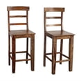 thumbnail image 5 of Hawthorne Collections Sante Fe Solid Sheesham Bar Stool in Brown (Set of 2), 5 of 15