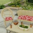 thumbnail image 3 of Jordan Manufacturing 18" x 18" Seacoral Red Nautical Square Tufted Contoured Outdoor Wicker Seat Cushion (2 Pack), 3 of 13