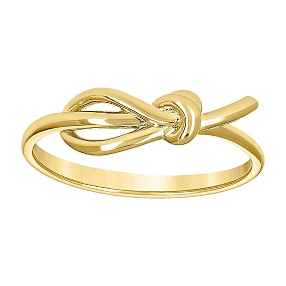 14k Yellow Gold Womens Love Knot Fashion Ring 5.4x1.3mm Wide Statement Ring for Women - 1.7 Grams