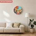 thumbnail image 5 of Wooden Wall Clock with Autumn Street Scene Art Roman Numerals for Artistic Home Decor, Battery Operated(AA Batteries Not Inclued), Silent Movement, Accurate Time, Size 9. 8in/25cm, 5 of 8