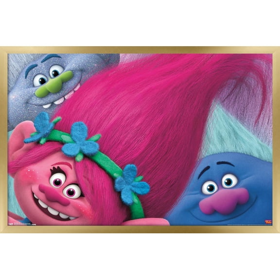 Trolls - Hair Wall Poster, 14.725" x 22.375" Framed