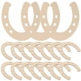thumbnail image 1 of 24 Pcs Découpe en Bois Non Finie en Forme de Fer à Cheval Adorable, 1 of 7