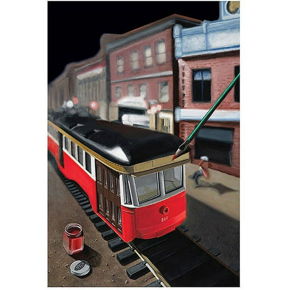 Trademark Art "Bourbon Street Trolley" Canvas Wall Art by Roderick Stevens
