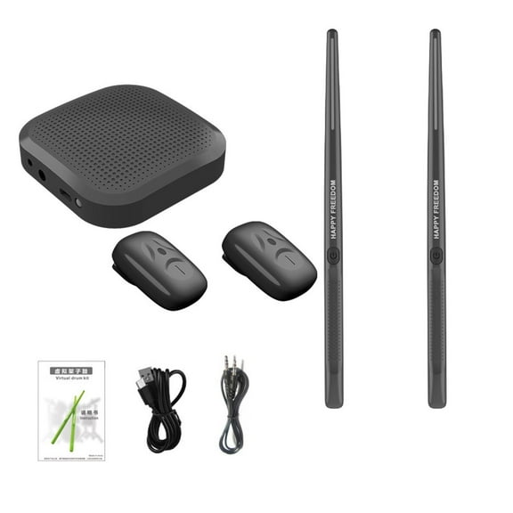 Air Drum Sticks Set, Virtual Electronic Drum Set, Electric Drumsticks, Air Drum with Drumsticks, Pedals, Electric Tabletop Drum Set Machine for Beginners Adults Kids Gift HJJLRH