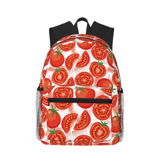 Disketp Tomatoes Mochila Ligera Clásica con Múltiples Bolsillos, Mochila Casual para Hombre y Mujer, Ideal para Escuela, Trabajo y Viajes