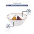 thumbnail image 2 of Badash White Alabaster 10" Glass Bowl With Gold Rim (gold), 2 of 3