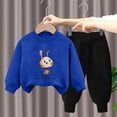 thumbnail image 2 of Staki Baby Boy Sweat Suit Baby Boy Clothes Boys Outfits Fashion Sweatshirt Sweat Pant Kids Toddler Tops Pant Sets 2-5T 6-12Y(Blue,3-4 Years), 2 of 8