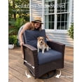 thumbnail image 3 of LayinSun 10 Piece Wicker Patio Furniture Set with Fire Pit Table, Classis Outdoor Conversation 360 Degree Swivel Chairs Set with Coffee Table, 3 of 8
