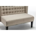 thumbnail image 6 of Andeworld Modern Loveseat Settee Bench Sofa Upholstered Banquette Couch for Dining Living Room Hallway or Entryway Seating Funiture with Wooden Legs,Putty, 6 of 8