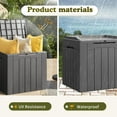 thumbnail image 3 of QISHENSHUI 31 Gallon Waterproof Outdoor Storage Box Resin Deck Box Lockable and UV Resistant for Patio Furniture,Garden Tools (Grey), 3 of 7