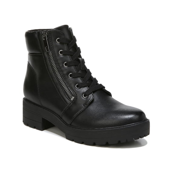 SOUL Naturalizer Womens Nailah Faux Leather Lugged Sole Combat & Lace-up Boots