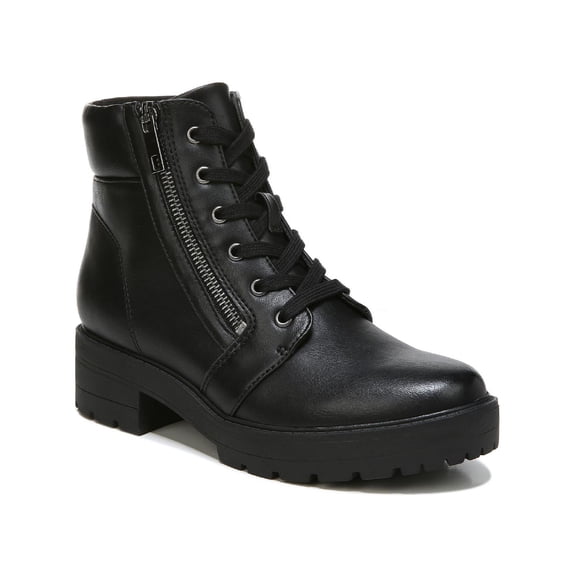 SOUL Naturalizer Womens Nailah Faux Leather Lugged Sole Combat & Lace-up Boots