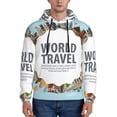 thumbnail image 2 of Bingfone World Travel Men'S Drawstring Hoodie Long Sleeve Pocket Sweatshirts-Medium, 2 of 9