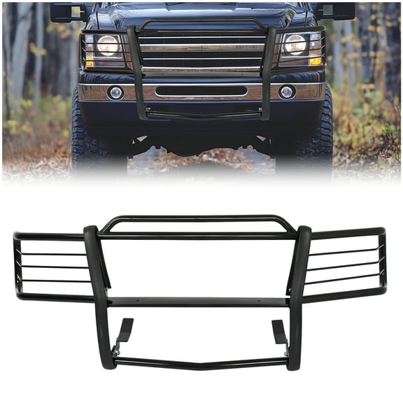 KOJEM Front Brush Grill Guard, Fit for 2000-2002 Silverado/Sierra 2500/3500HD,Steel Grille/Brush/Headlight Guard,2001