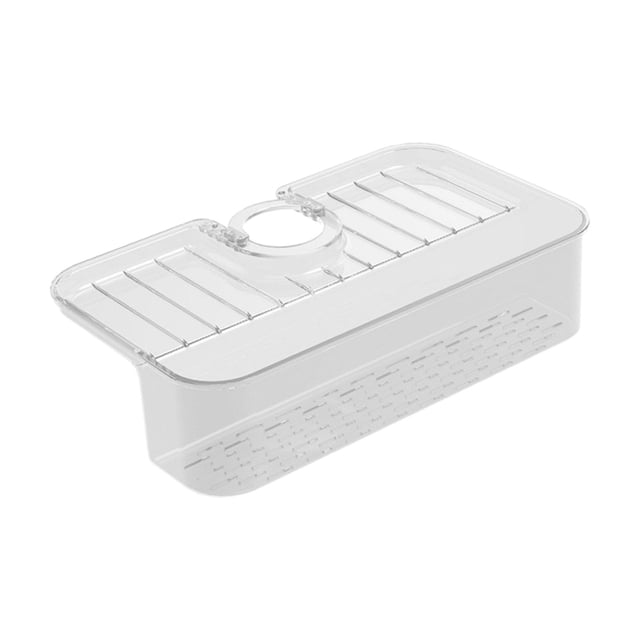 Faucet Draining Rack Soap Cloth Holder Kitchen Sink Organizer Soap Drainer Shelf white