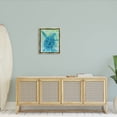 thumbnail image 2 of Blue Sea Turtle Aquatic Bubbles Animals & Insects Painting Metallic Gold Framed Art Print Wall Art, 2 of 6